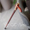 Hand painted Wooden Walking Stick Cane Saint Archangel Michael