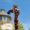 Hand painted Wooden Walking Stick Cane Saint Archangel Michael