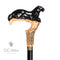 Cougar Black Panther Light Wooden Walking Stick Cane