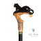 Cougar Black Panther Light Wooden Walking Stick Cane