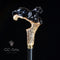 Cougar Black Panther Light Wooden Walking Stick Cane