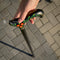 Hand Painted Black Derby walking stick cane Artist fill Flowers