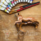 American Puma, Wild Cat Light Wooden Handpainted Walking Stick Cane