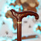 Swallow bird Dark Wooden Cane ladies walking stick