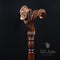 Viking Warrior - Wooden Walking Cane Stick Ergonomic Palm Grip