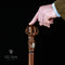 Dragon Сlaw Walking Hiking Stick, Wooden Walking Cane, Wood crafted Staff, Hand made Trekking Pole - Carved Ball Knob Handle. Fantasy style