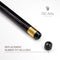 Bronze Raven Head Walking Cane - Goth Style Black Wood Walking Stick with brass decoration