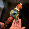 Wooden Walking Staff for Santa Claus wood carved with Reindeer Rudolph and baby Jesus