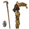 Awakening grizzly bear hand carved walking cane  stick light - GC-Artis Walking Sticks Canes