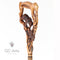 Light Wooden Cane Walking Stick Bear Fishing Salmon