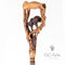 Light Wooden Cane Walking Stick Bear Fishing Salmon