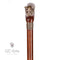 Wild Cat Gentleman Wooden Cane Walking Stick Bronze