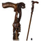 COBRA Snake with SKULL Cane Walking Stick Dark Wooden - GC-Artis Walking Sticks Canes