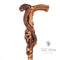 Snake Cobra & Skull wooden walking cane stick hiking Staff light