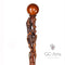 Crocodile Alligator Dark Wooden Walking Hiking Stick Cane Staff