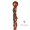 Crocodile Alligator Dark Wooden Walking Hiking Stick Cane Staff