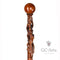 Crocodile Alligator Dark Wooden Walking Hiking Stick Cane Staff