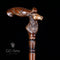 Deer head - Handpainted Wooden walking stick cane