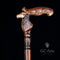Deer head - Handpainted Wooden walking stick cane