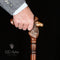 Deer head - Handpainted Wooden walking stick cane