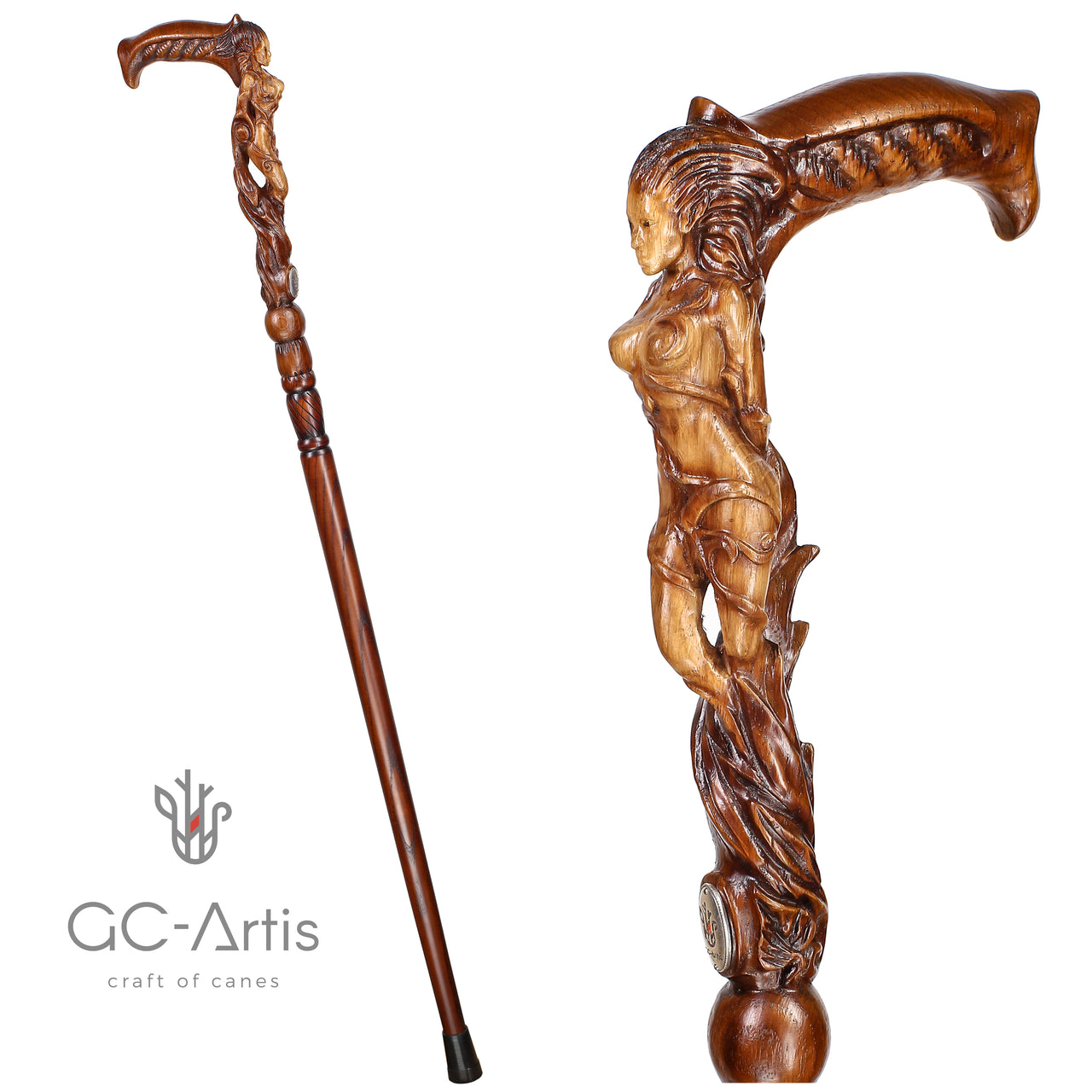 Forest Fairy Wooden Walking Cane Stick