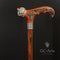 Pilot Skull Cane Walking Stick Bronze & Wooden Air forсe style