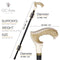 GRACE Elegant Wooden Walking Cane - White