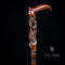 Grape & Vines Richly Engraved Wooden Walking Stick Cane