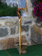 LIZARD & FLOWER Light Wooden Cane Walking Stick