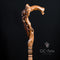 LIZARD & FLOWER Light Wooden Cane Walking Stick