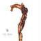 LIZARD & FLOWER Light Wooden Cane Walking Stick