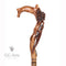LIZARD & FLOWER Light Wooden Cane Walking Stick