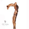 LIZARD & FLOWER Light Wooden Cane Walking Stick