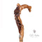 LIZARD & FLOWER Light Wooden Cane Walking Stick