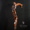 Lizard & Flower Ladies Hand Carved Walking Stick