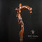 Lizard & Flower Ladies Hand Carved Walking Stick