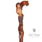 Crying Mermaid Girl Wooden Walking Stick Cane Dark