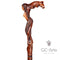 Crying Mermaid Girl Wooden Walking Stick Cane Dark