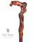 Crying Mermaid Girl Wooden Walking Stick Cane Dark