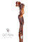 Crying Mermaid Girl Wooden Walking Stick Cane Dark