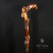 Crying Mermaid Girl Wooden Walking Stick Cane Dark