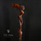 Crying Mermaid Girl Wooden Walking Stick Cane Dark