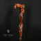 Crying Mermaid Girl Wooden Walking Stick Cane Dark