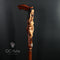 Monster wooden walking cane stick hiking Staff