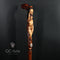 Monster wooden walking cane stick hiking Staff