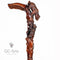 She Bear Hand carved Walking Stick Cane Dark Wood