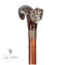 Pilot Skull Cane Walking Stick Bronze & Wooden Air forсe style