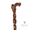 Wooden walking cane stick Ram Skull & Owl bird