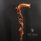 Rose Flower Dark Wooden Cane Walking Stick for women