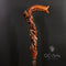 Rose Flower Dark Wooden Cane Walking Stick for women